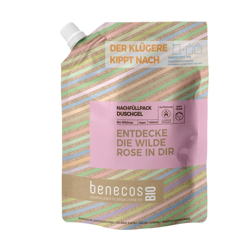 benecos BIO Nachfüllbeutel 1000 ml Duschgel BIO-Wil Must-Have