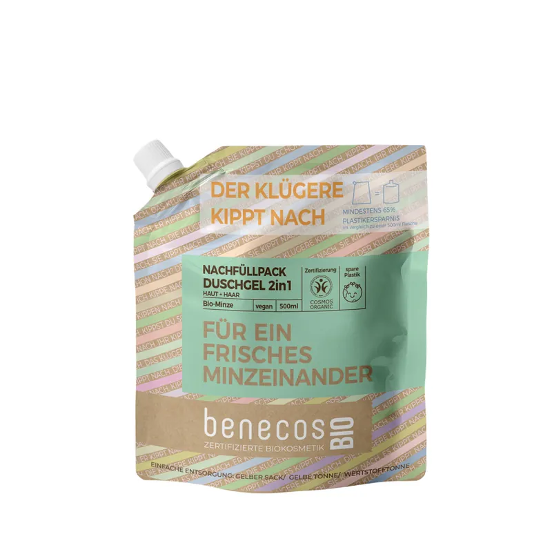 benecos BIO Nachfüllbeutel 500ml Duschgel 2in1 BIO- Top-Preis