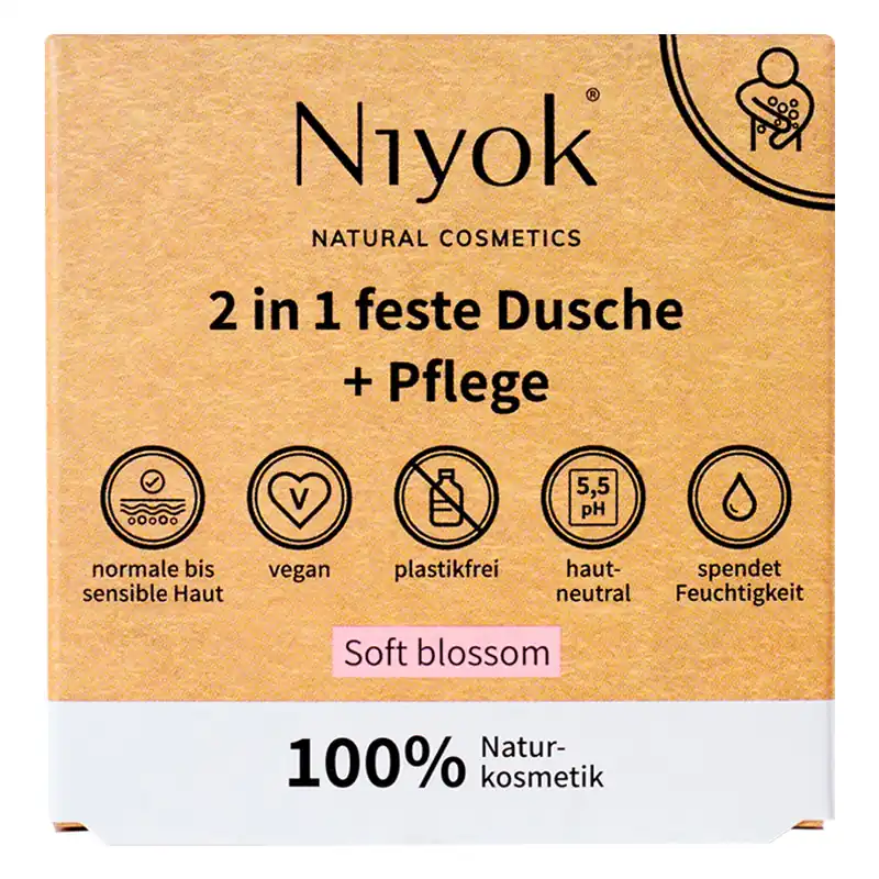 Must-Have NIYOK - 2 in 1 feste Dusche & Pflege Soft Blossom 80 g