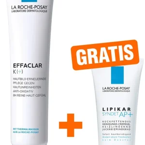 La Roche Posay Effaclar K+ Creme 40ml + gratis Lipikar Syndet AP+ 15 ml Nur Heute