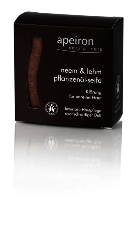 Finale Aktion Apeiron Pflanzenöl-Seife NEEM+LEHM - palmölfrei 100 g