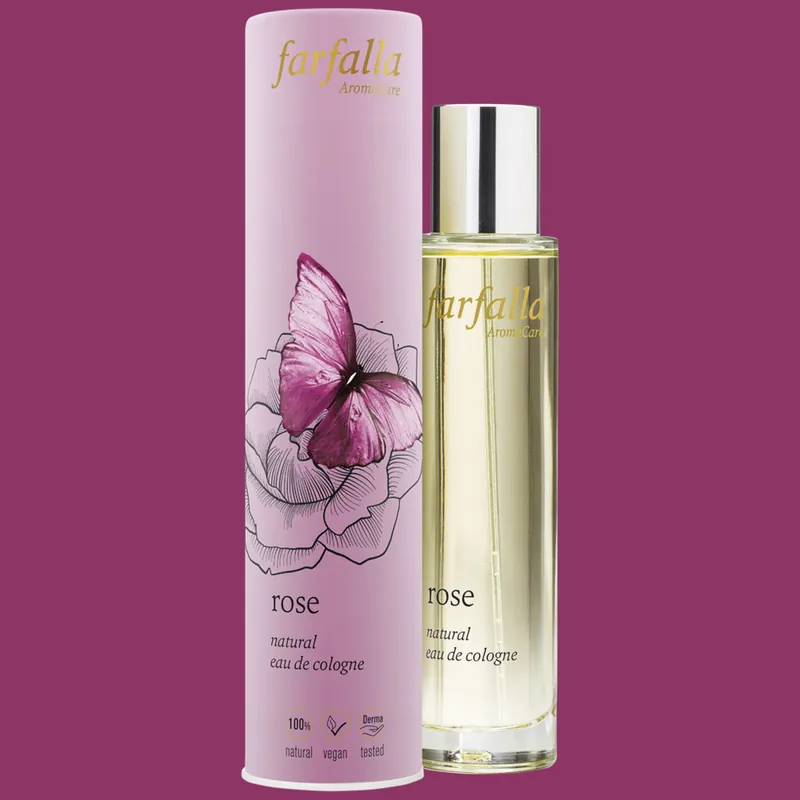 natural eau de cologne rose 50 ml von farfalla Versand Am Gleichen Tag