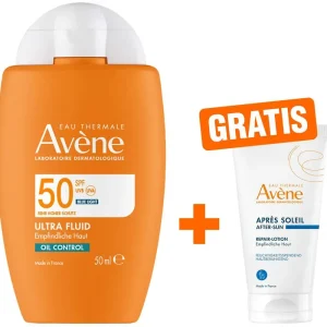 Mega-Angebot Avene Ultra Fluid Oil Control SPF 50 50 ml + gratis Repair-Lotion nach der Sonne 50 ml