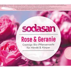 Sodasan Seife Rose & Geranie 100 g Direkt Vom Hersteller