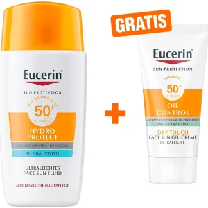 Eucerin Sun Hydro Protect Face Sun Fluid LSF 50+ 50 ml + gratis Sun Gel-Creme Oil Control 20 ml Top-Preis