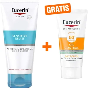 Eucerin Sun Sensitive Relief After Sun 200 ml Gel-Creme + gratis Sun Gel-Creme Oil Control 20 ml Markenprodukt