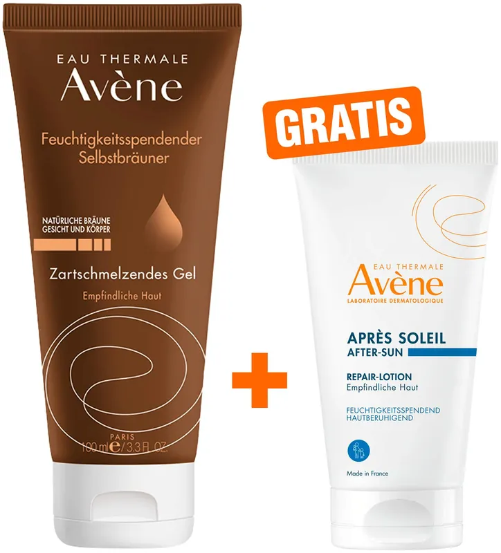 Knallerangebot Avene Selbstbräuner feuchtigkeitsspendend 100 ml + gratis Repair Lotion 50 ml