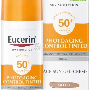 Super-Preis Eucerin Sun Photoaging Control Tinted Face Gel-Creme LSF 50+ Mittel 50 ml