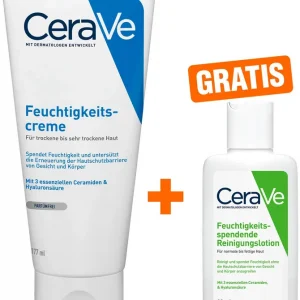 Letzte Chance CeraVe Feuchtigkeitscreme 177 ml+ gratis CeraVe feuchtigkeitsspendende Reinigungslotion 20 ml