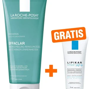 La Roche Posay Effaclar Mikro Peeling Reinigungsgel 200 ml + gratis Lipikar Syndet AP+ 15 ml Finale Aktion