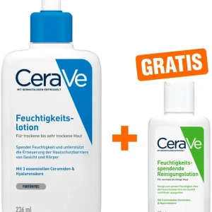 Wochenendangebot CeraVe Feuchtigkeitslotion 236 ml + gratis feuchtigkeitsspendende Reinigungslotion 20 ml