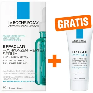 Markenprodukt La Roche Posay Effaclar Serum 30 ml hochkonzentriert + gratis Lipikar Syndet AP+ 15 ml