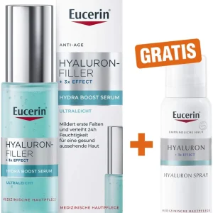 Top-Preis Eucerin Hyaluron-Filler Hydra Boost Serum 30 ml + gratis Eucerin Anti Age Hyaluron Spray 50 ml