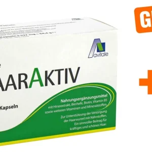 Haaraktiv Plus Vegi 120 Kapseln + gratis Coffein Shampoo 100 ml Expressversand