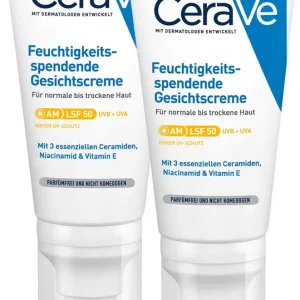 CeraVe Feuchtigkeitsspendende Gesichtscreme LSF 50 2 x 52 ml Angebot