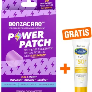 Expressversand Benzacare Power Patch gegen Pickel 36 Pflaster + gratis Cetaphil Sun Daylong SPF 50+ liposomale Lotion 10 ml
