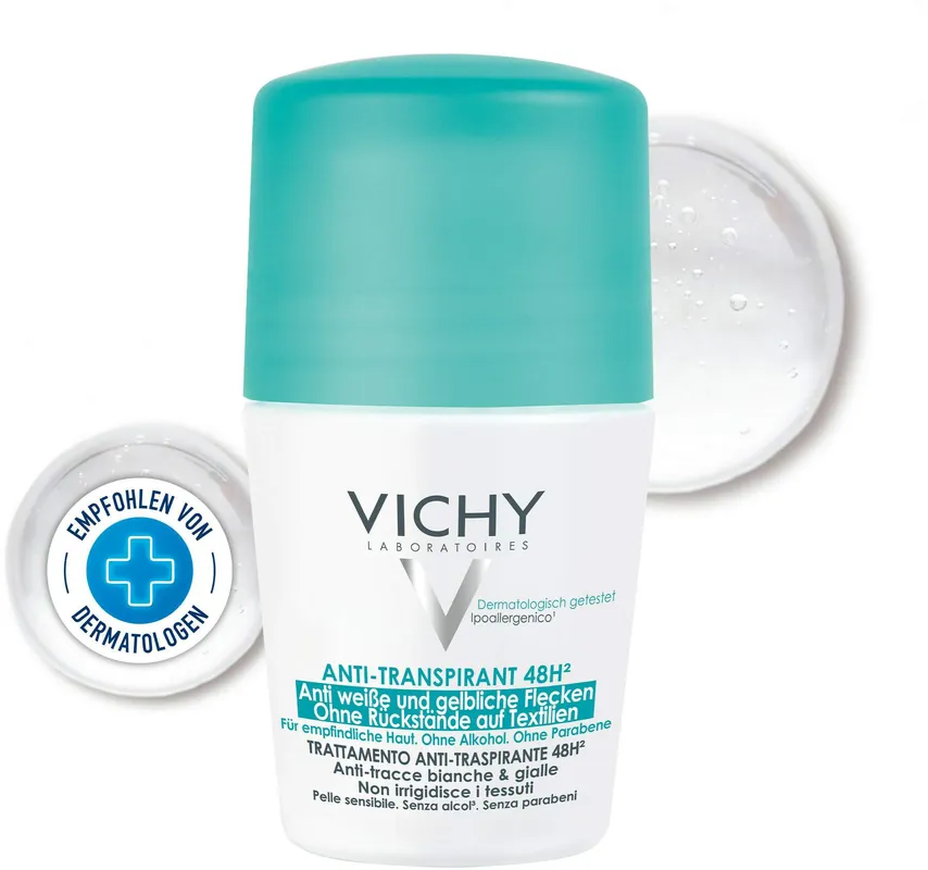 Solange Der Vorrat Reicht Vichy Deo Roll On Anti Flecken 48h 50 ml Creme