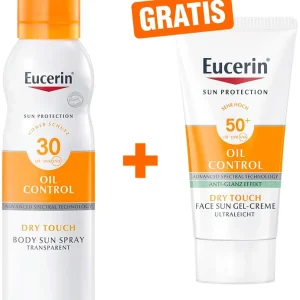Eucerin Sun Oil Control Dry Touch LSF 30 200 ml Spray + gratis Sun Gel-Creme Oil Control 20 ml Nur Heute
