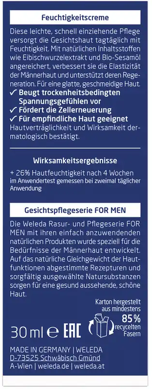 Weleda For Men Feuchtigkeitscreme 30 ml Top-Seller