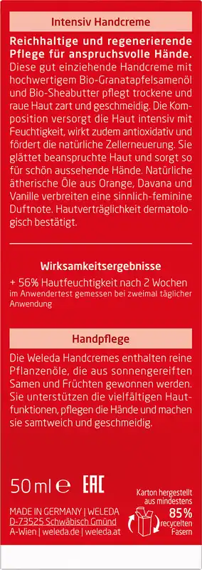 Must-Have Weleda GRANATAPFEL Intensiv Handcreme 50 ml