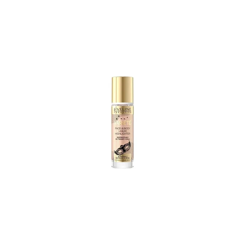 Aktuell Eveline Variete vloeibare highlighter voor gezicht en lichaam /01/ Champagne Gold 30 ml