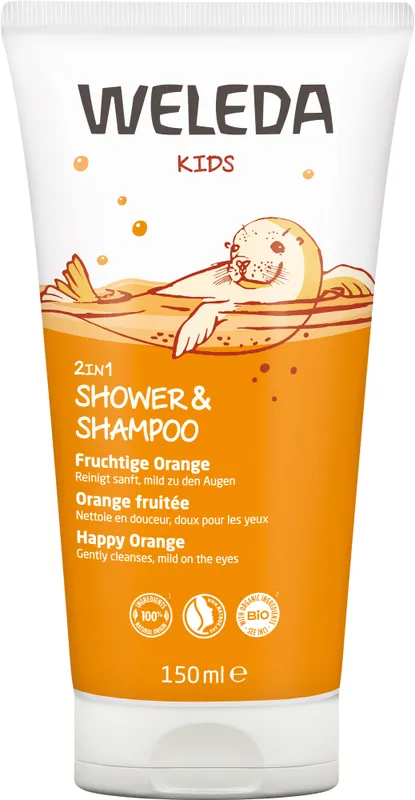 Weleda Kids 2in1 Shower & Shampoo Fr Orange 150 ml Online Kaufen