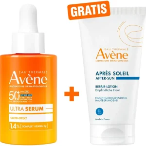 Solange Der Vorrat Reicht Avene Ultra Serum Glow-Effekt SPF 50+ 30 ml + gratis Avene Repair-Lotion nach der Sonne 50 ml