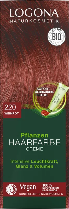 Logona Pflanzen Haarfarbe Creme 220 weinrot 150 ml Aktuell