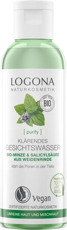 Letzte Chance Logona PURIFY Klärendes Gesichtswasser Bio-Minze 125 ml