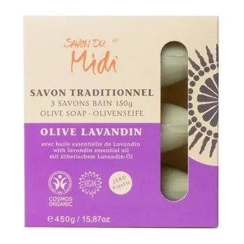 Preiswert Olivenseife mit Lavandinöl 450 g