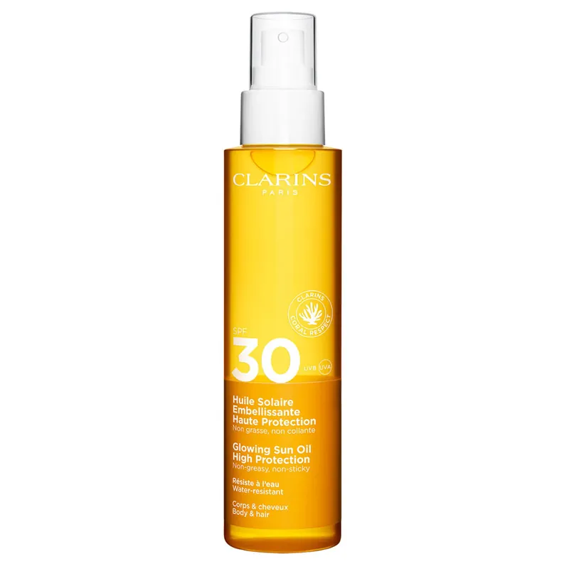 Markenware Clarins Sonnenschutz Huile Solaire Embellissante Haute Protection SPF 30