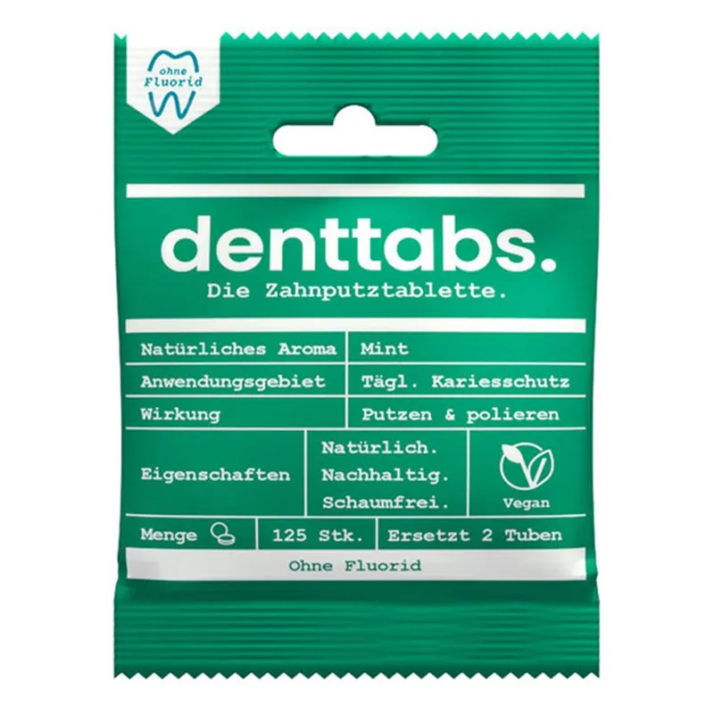 Knallerangebot Zahnputztabletten - Mint ohne Fluorid 125Stk