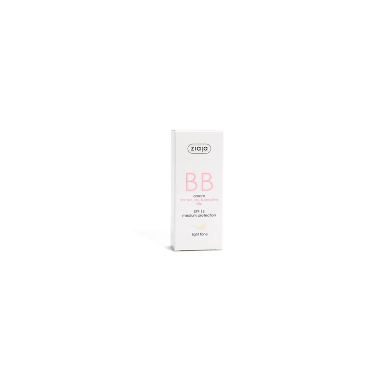 Ziaja BB Active Gesichtscreme gegen Unreinheiten für normale, trockene und empfindliche Haut, SPF15 , heller Farbton, 50 ml Echt