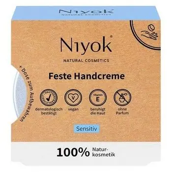 NIYOK feste Handcreme sensitiv 50 g Versand Am Gleichen Tag