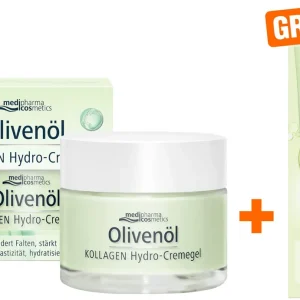 medipharma cosmetics Olivenöl Kollagen Hydro-Cremegel 50 ml + gratis Olivenöl Anti-Falten Serum 5 ml Saisonangebot