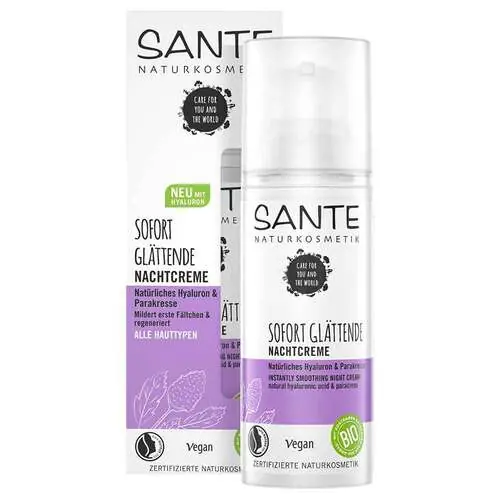 Nur Für Kurze Zeit Sante glättende Nachtcreme Hyaluron & Parakresse, 50 ml