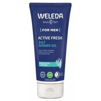 WELEDA for Men Active Fresh 3in1 Shower Gel 200 ml Versand Am Gleichen Tag
