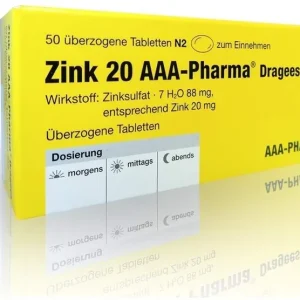 Expressversand Zink 20 Aaa Pharma Dragees 50 Überzogene Tabletten