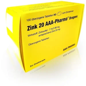 Zink 20 Aaa Pharma Dragees 100 Überzogene Tabletten Zertifiziert