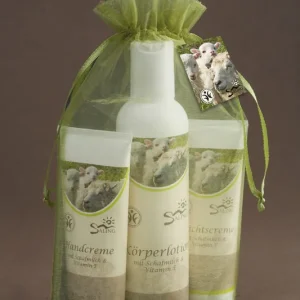 Versand Am Gleichen Tag Probeset Schafmilchkosmetik im Organzabeutel