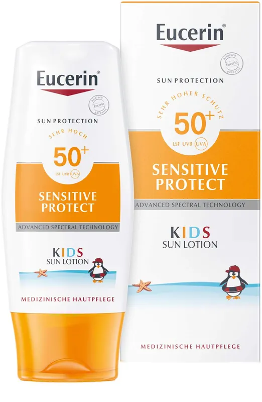 Eucerin Sun Sensitive Protect Kids Lotion LSF 50+ 150 ml Lotion Sichere Zahlung