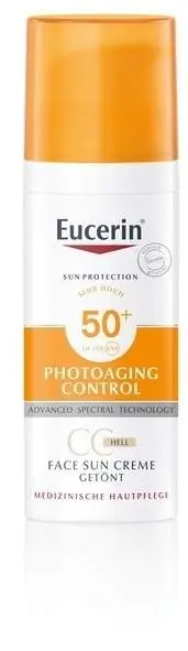 Eucerin Photoaging Control Face Sun CC Creme getönt LSF 50+ hell 50 ml Creme Super-Preis