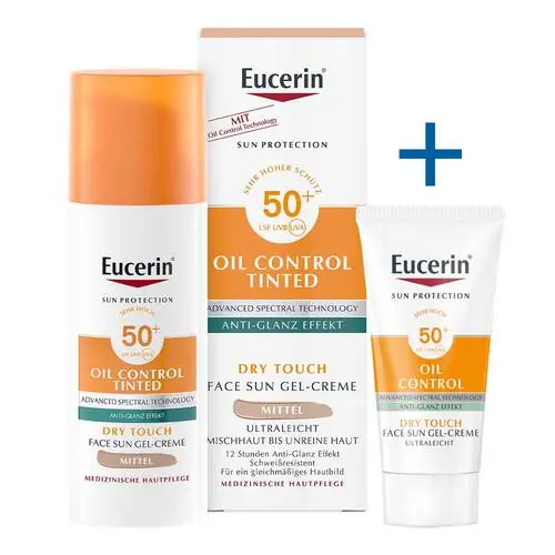 Eucerin Sun Oil Control tinted Creme LSF 50 + mitt., 50 ml Kostenfreie Lieferung