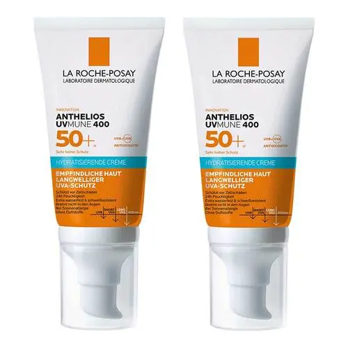 La Roche Posay Anthelios hydratisierende Creme UVmune LSF 50 +, 2x50 ml Gratis Versand