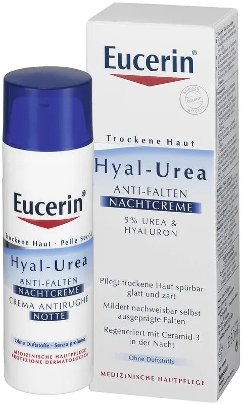 Expressversand Eucerin Hyal Urea 50 ml Antifaltencreme Nacht
