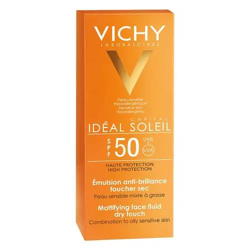 Vichy Idéal Soleil Mattierendes Sonnen-Fluid LSF 50+ für das Gesicht, 50 ml Neu Im Sortiment