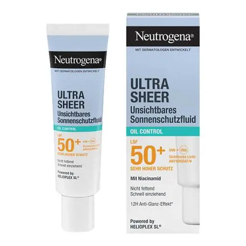 Neutrogena Ultra Sheer unsichtbares Oil-Control Sonnenschutzfluid LSF50+, 50 ml Ausverkauf