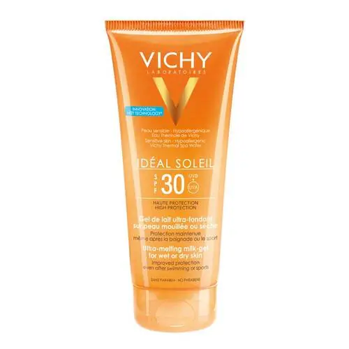 Markenprodukt Vichy Idéal Soleil Wet Gel-Milch LSF 30, 200 ml