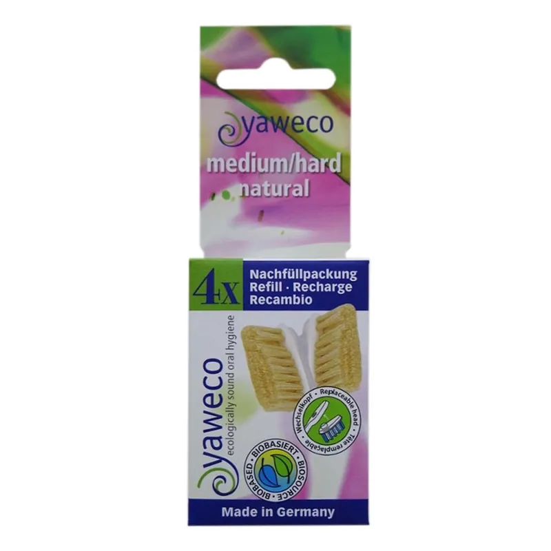 natural Nachfüllpackung 4 Wechselköpfe - medium-hard Neue Ware