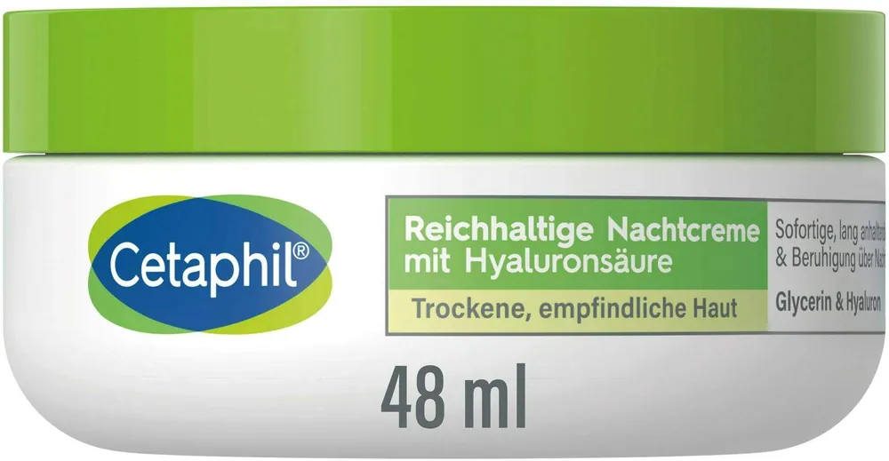 Markenprodukt Cetaphil reichhaltige Nachtcreme mit Hyaluronsäure 48 g
